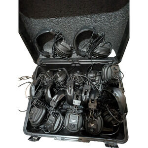Califone 3068AV-10L Switchable Headphones Classpack 12 Pairs with Case